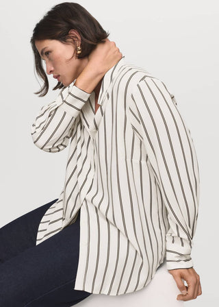 Camisa Manga Larga Estampado Rayas
