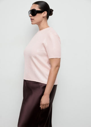 Sudadera Manga Corta con Lentejuelas