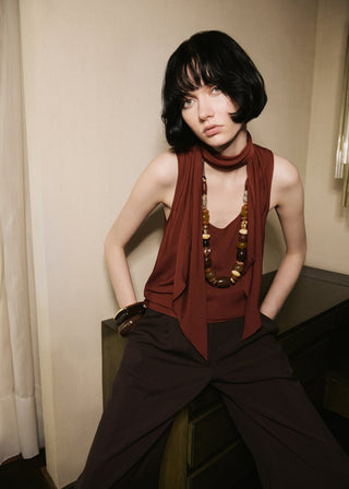 Blusa con Escote Fular