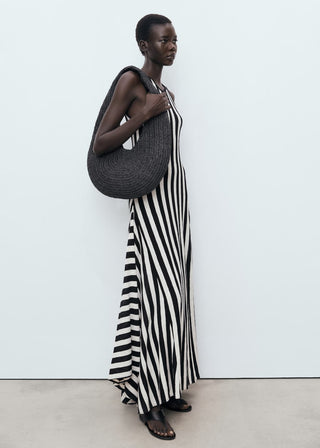 Vestido de Punto con Estampado Rayas