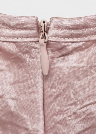 Blusa Satinada con Efecto Arrugado