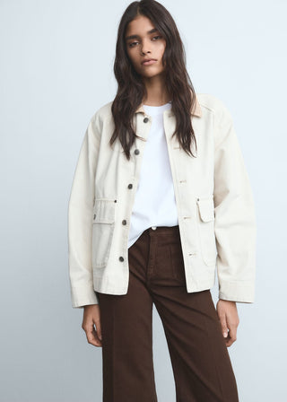 Jeans Wide Leg Talle Alto con Bolsillos