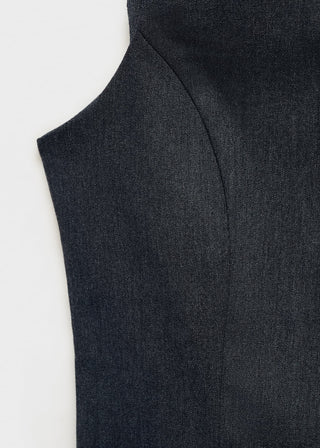 Blusa Efecto Denim con Lazo