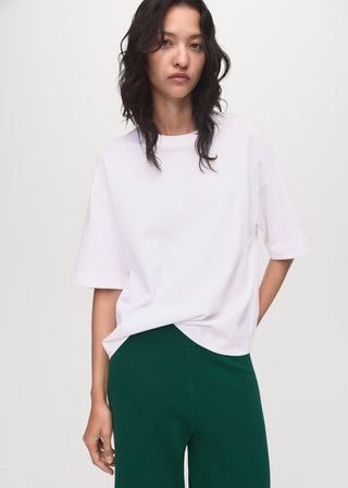 Pantalón Recto Talle Medio con Cintura Elástica