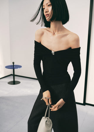 Camiseta sin Tirantes con Detalle Métalico