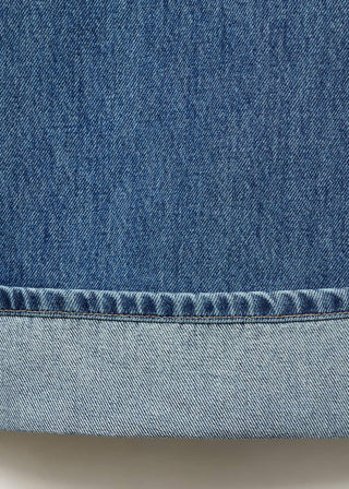 Jeans Wide Leg Talle Medio con Bolsillos