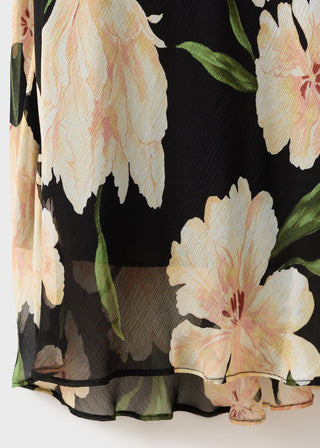 Vestido con Detalle Volante Estampado Floral