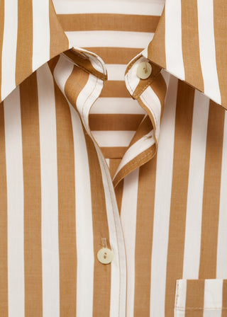 Camisa Oversize con Estampado Rayas