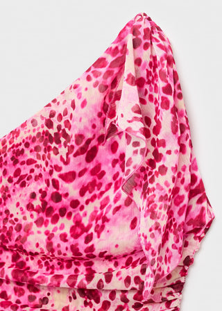 Blusa Asimétrica con Estampado