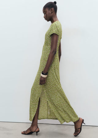 Vestido con Abertura Estampado Floral