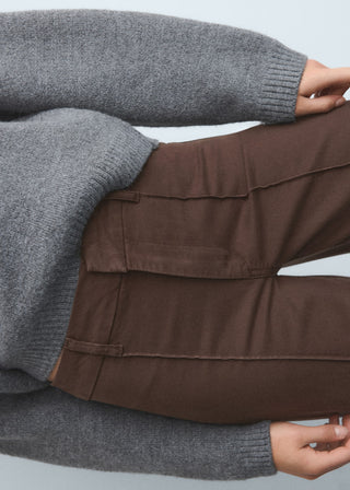 Jeans Wide Leg Talle Alto con Costuras