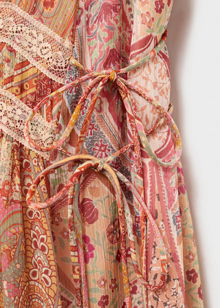 Vestido Largo con Estampado Paisley