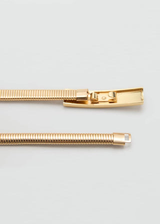 Cinturón Fino con Diseño Metálico