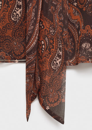 Blusa Manga Larga con Estampado Paisley