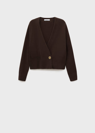 Cárdigan Cruzado con Botón Joya