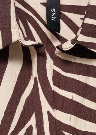 Vestido Camisero con Estampado Animal Print