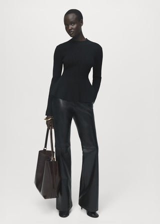 Sudadera Peplum Cuello Redondo