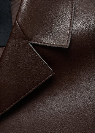 Chaqueta Efecto Piel con Bolsillos