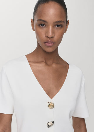 Cárdigan de Punto con Botones Joya