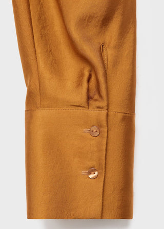 Camisa Cruzada con Tejido Satinado