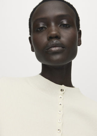 Cárdigan de Punto con Detalle Botones