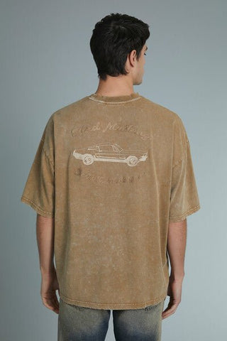 Camiseta con Efecto Lavado Ford Mustang x Forever 21