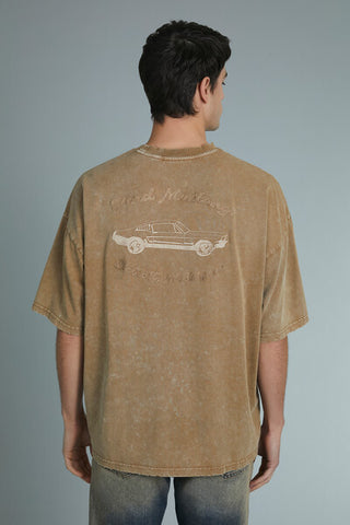 Camiseta con Efecto Lavado Ford Mustang x Forever 21