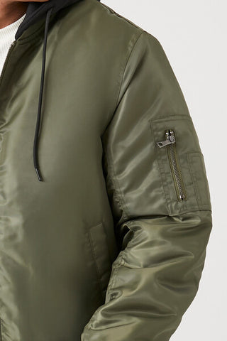 Chaqueta Bomber con Capucha