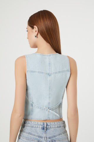 Top Denim con Botones