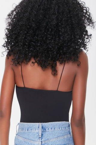 Seamless Ribbed Bodysuit Forever 21 - Black