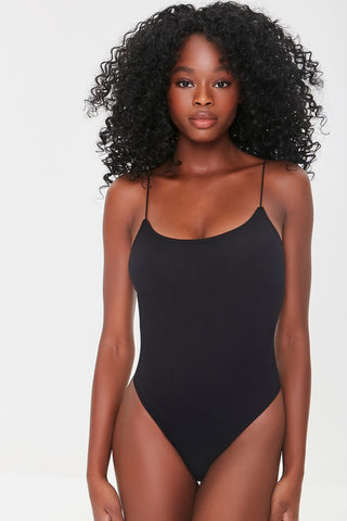 Seamless Ribbed Bodysuit Forever 21 - Black