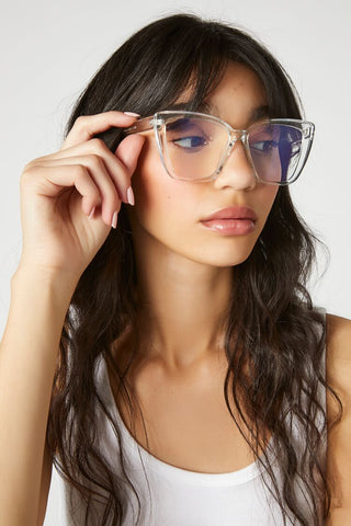 Gafas Cuadradas con Aro Transparente