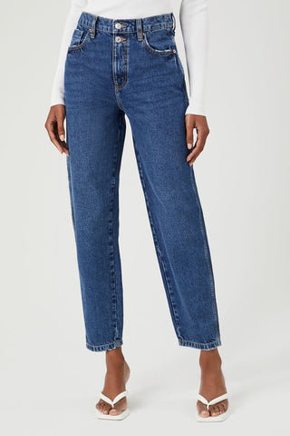 Mom Jeans Talle Alto con Bolsillos