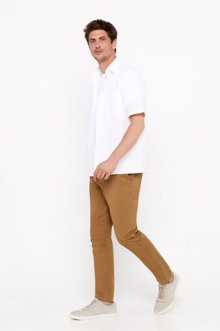 Pantalón Slim Fit Café