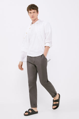 Pantalón Chino con Bolsillos, Gris