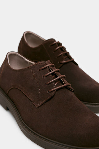 Zapato Tipo Oxford con Cordones, Marrón