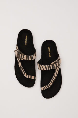 Sandalias Doble Tira Animal Print