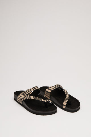 Sandalias Doble Tira Animal Print