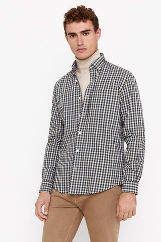 Camisa Regular Fit de Cuadro Vichy, Verde