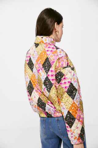 Bomber Jacket Patchwork Multicolor