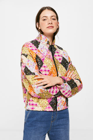 Bomber Jacket Patchwork Multicolor