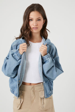 Chaqueta Denim con Capucha