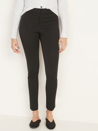 Pantalón Chino de Talle Alto, Negro