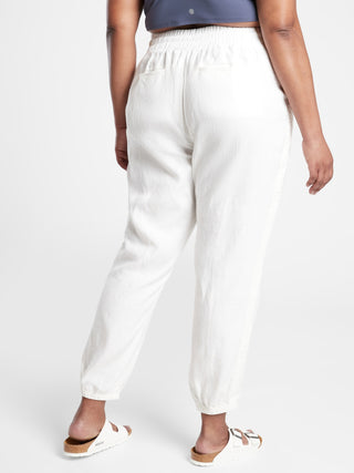 ATH CABO LINEN JOGGER Calla Lily