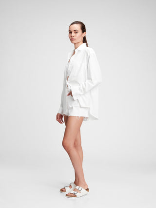 Gap 100% Organic Cotton Big Shirt - Optic White