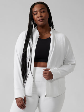 ATH Salutation Ribbed Jacket - Bright White