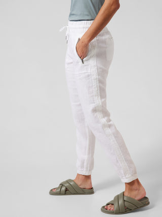 ATH CABO LINEN JOGGER Calla Lily