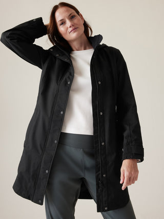 Jacket Larga Impermeable Negro