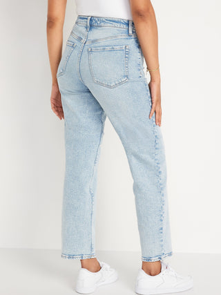 Jeans Holgados Cintura Alta Azul