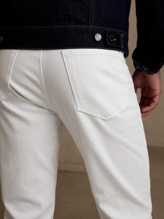 Jeans Corte Slim Fit con Bolsillos, Blanco